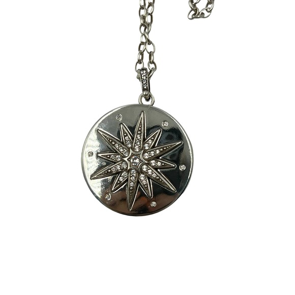 Contempo Ice Starburst Convertible Locket Necklace - Picture 2 of 4